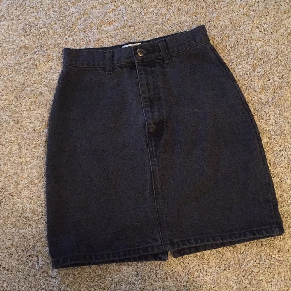 🏳️‍🌈Black/Charcoal Denim Mini Skirt